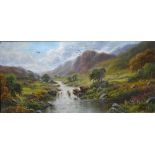 Joel Owen - A river landscape, oil on canvas, signed and dated 1925 lower right,