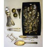 A quantity of electroplated flatware and cutlery