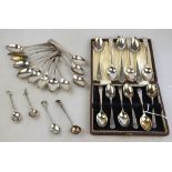 A set of twelve Victorian Scottish silver bead-edge teaspoons, William Coghill, Glasgow 1878,