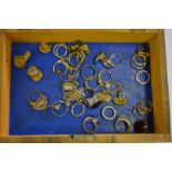 Various costume jewellery including rings set paste etc,