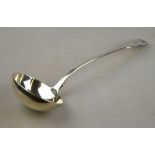 A George III silver fiddle and shell soup ladle, William Chawner II, London 1817, 8.