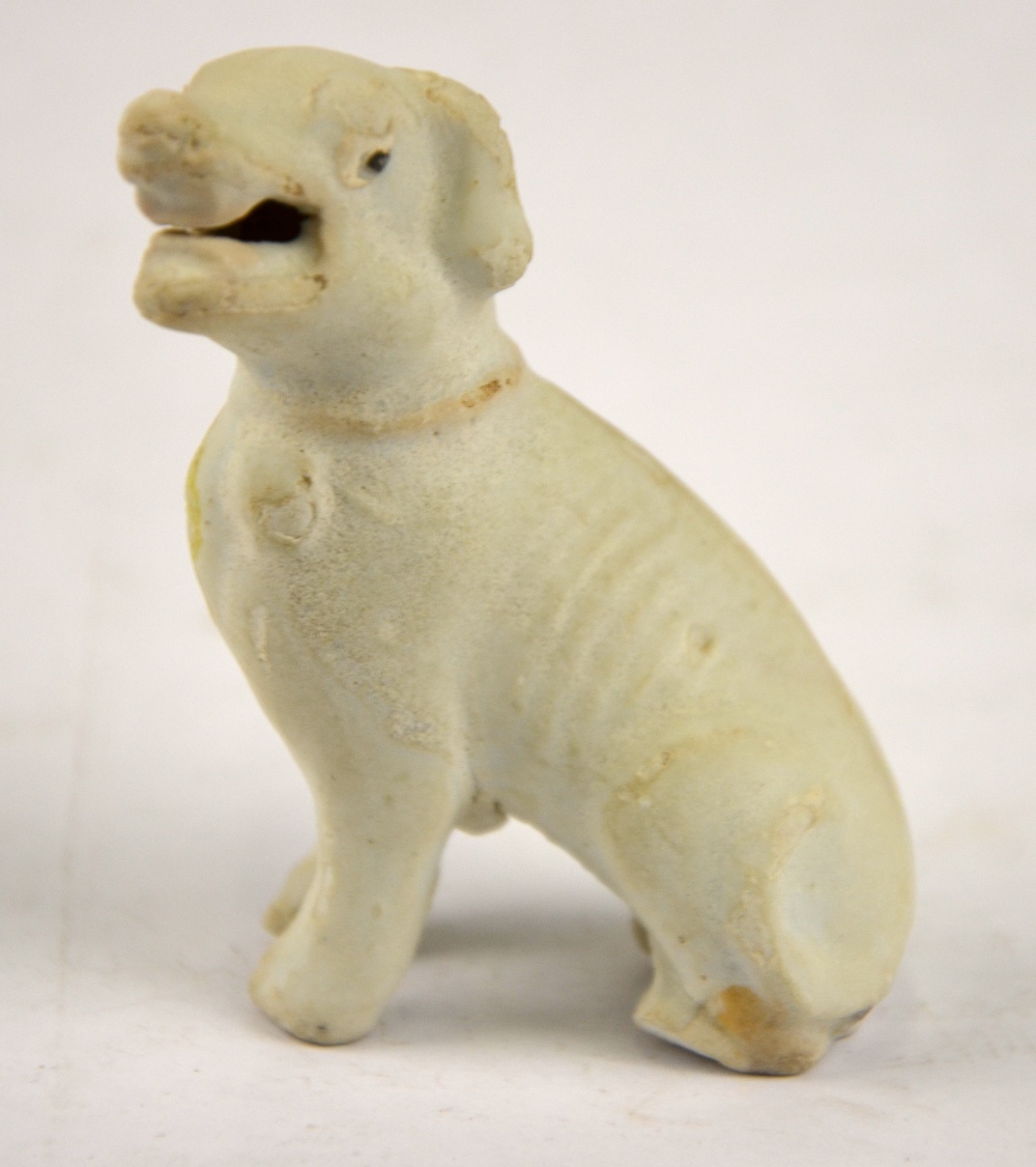 A Chinese biscuit figure of a small seated dog from the 'Ca Mau' shipwreck, 18th century, 6. - Image 6 of 10