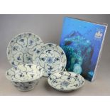 Chinese early 19th century blue and white lotus pattern porcelain from the Tek Sing shipwreck,