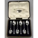 A cased set of six silver coffee spoons, Cooper Bros. & Sons Ltd.