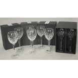 Four pairs of Waterford Crystal 'Fiona' pattern goblets, boxed (4) Condition Report Unused