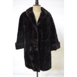 A moleskin fur three-quarter length coat 'A Contessa' model, 48 cm across chest Condition Report