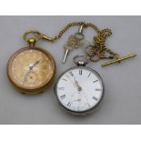 A George IV silver open-faced pocket watch with keywind fusee movement no. 3585 by Ganthony,