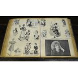 A Victorian scrap album of humorous cartoons