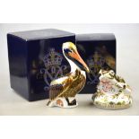 Two Royal Crown Derby paperweights - old Imari frog, limited edition 2224/4500 c/w certificate and
