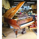 Ernst & Kaps, Dresden, a rosewood cased boudoir grand piano,