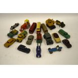 A selection of unboxed Dinky models:- Volkswagen KDF (Battle Lines), Aveling Barford Diesel Roller