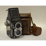 A 1950s Olympus Flex twin-lens reflex camera no.