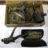 A quantity of watchmaker's tools, watches, corkscrews, etc.