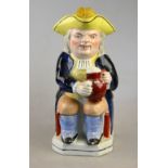 A Victorian Ralf Wood style Toby jug, bl