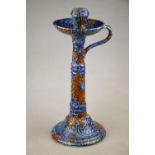 Bursley ware 'Benares' tall candlestick,