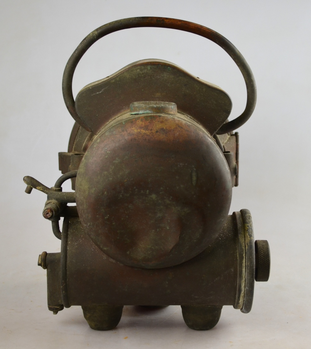 A French Ducellier, Paris, carbide headlamp, the body stamped 1026/4072D, 18 cm diam, - Image 4 of 4