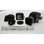 A Rolleiflex SL66 camera, no 2900814 with Zeiss Planar 1:2.
