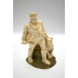 A Fieldings Crown Devon model of John Bull with bulldog, 31 cm high Condition Report Crazed overall,