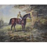 English school - A pair of horse and jockey studies, watercolour,