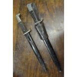 A WWII German small pattern dress bayonet with 25 cm electroplated fullered blade,