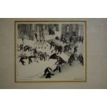 After Sarah Vanniekerk - 'Aberedw', woodblock print ltd ed 3/50, pencil signed and titled to margin,