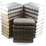 Whyte-Melville, G J, Works in 24 vols, half gilt Morocco with cloth, Ward, Lock & Co,