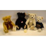 Four Steiff teddy bears - 2005 Anniversary bear, 30 cm; White 1922 replica bear,