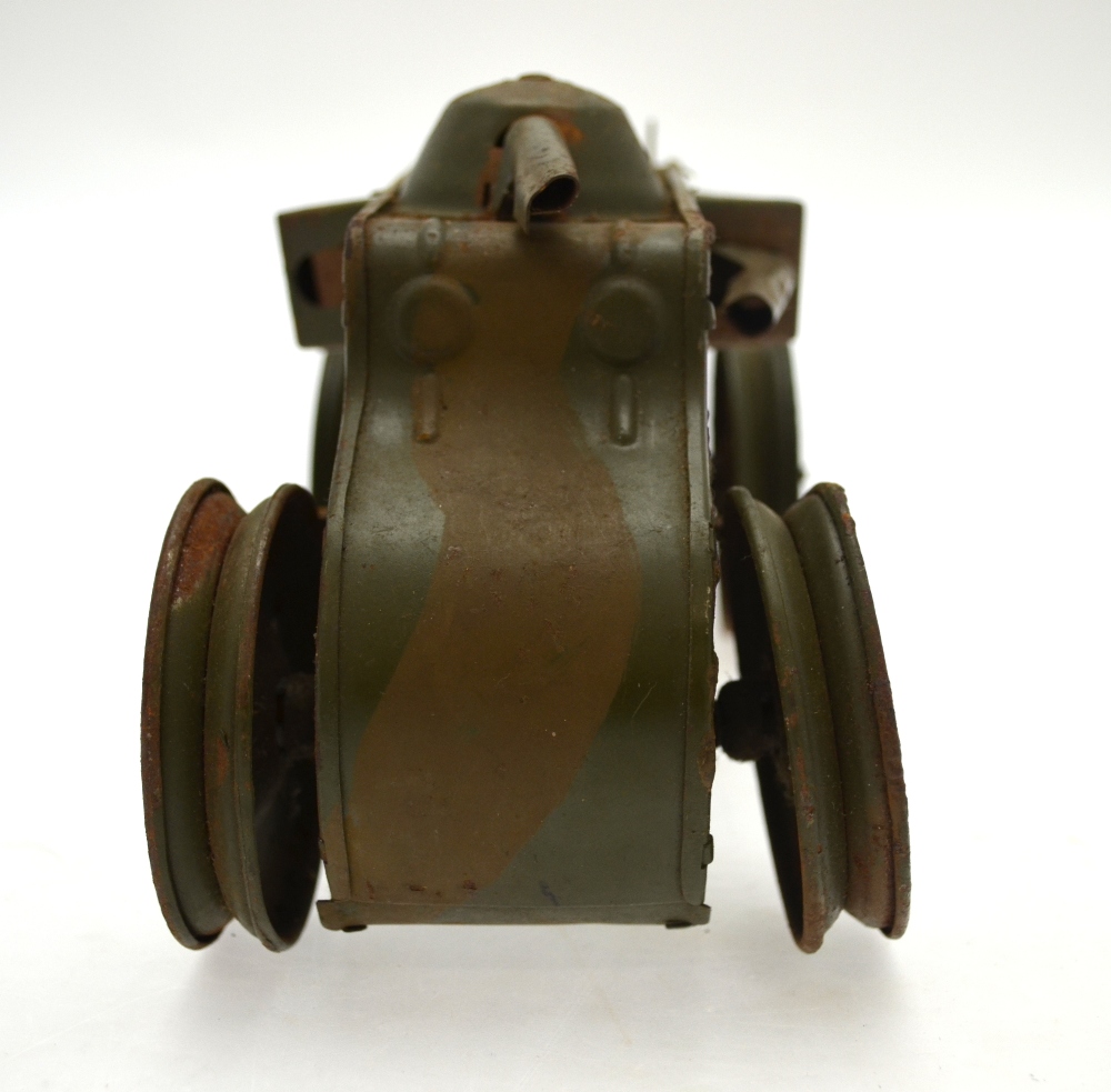 A pre-War Tri-ang Lines Bros tinplate and clockwork Tiger Tank, - Image 5 of 6