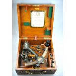 A Hezzanith Instrument works sextant no U944 by Heath & Co London in fully fitted teak case c/w