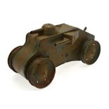 A pre-War Tri-ang Lines Bros tinplate and clockwork Tiger Tank,