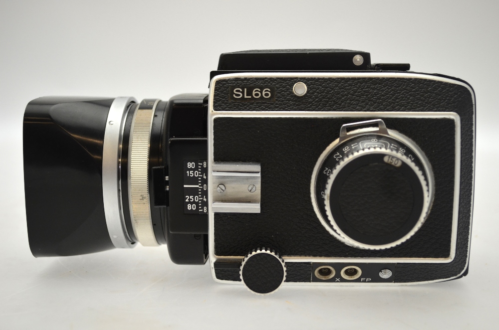 A Rolleiflex SL66 camera, no 2900814 with Zeiss Planar 1:2. - Image 2 of 5