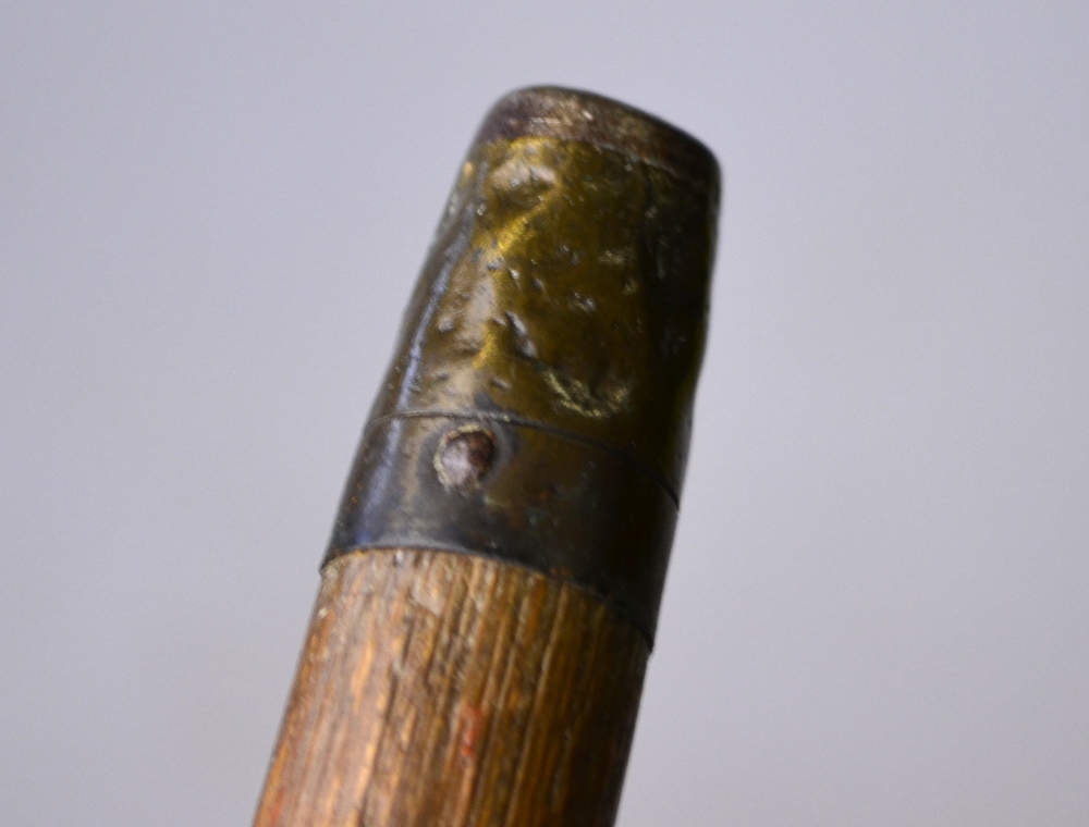 A malacca walking stick with ivory handle and white metal band, - Image 6 of 6