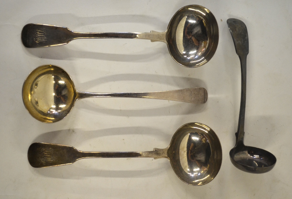 A George III OEP sauce ladle, Eley & Fearn, London 1803,