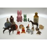 Three Beswick Walt Disney figures - Winnie the Pooh, Piglet & Eeyore to/w 2 Beswick brown foals, a