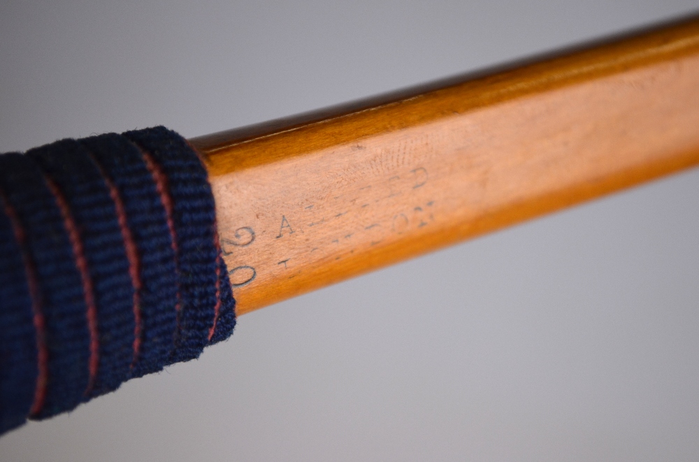 An archer's yew-wood longbow with horn tips, stamped 'Alfred London', 158 cm, - Image 5 of 6