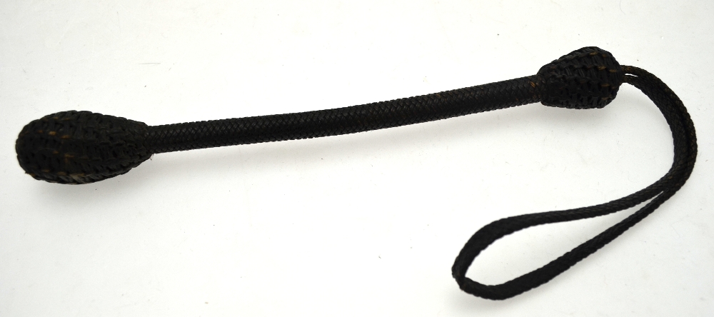 A weighted 'Black Jack' cosh with woven cord cover, 26 cm,