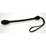 A weighted 'Black Jack' cosh with woven cord cover, 26 cm,