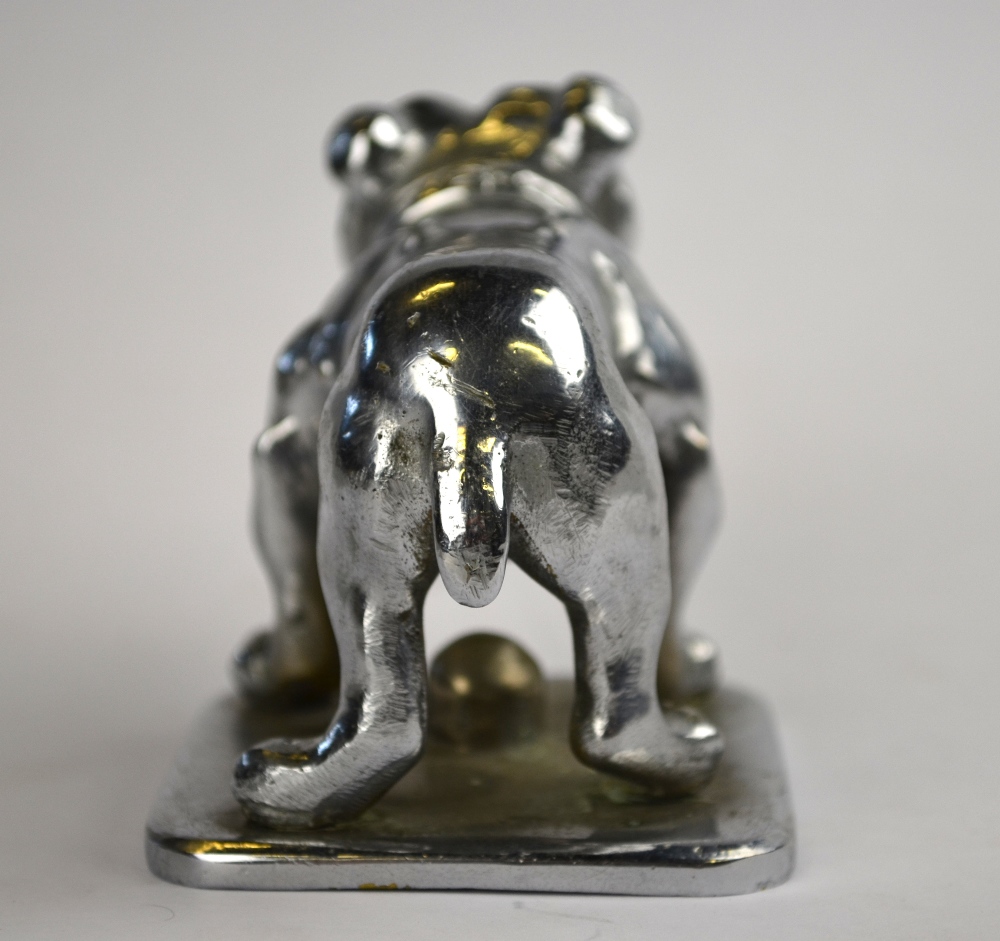 A chromium plated standing bulldog car mascot, - Image 4 of 5