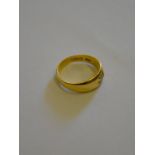 A single stone old cut diamond set gypsy ring, 18ct yellow gold - 4.9g all-in Condition Report