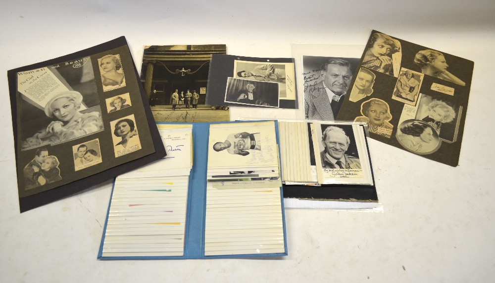 Autographs and signed photographs: Prominent personages, stage and screen,