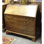 A George III mahogany bureau,