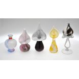 Five Murano glass vases, four of organic form, 14.5 - 24 cm high (5) Condition Report All good