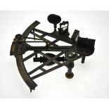 G Whitbread, London, a brass lattice framed sextant, unboxed c.