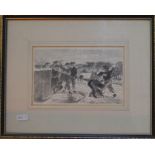 After Edward Ardizzone (1900-79) - A pair of prints - The Snow ball fight and retreating figures,