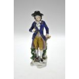 A Continental porcelain figure of a Dandy, 21 cm high Condition Report Good condition