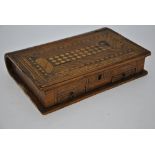 An antique straw-work vanity box in the form of a book Condition Report Both a/f