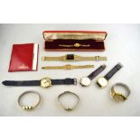 Ten various wristwatches including; Bulova, Rotary, Omega (movement only), Jobin, Smiths, Seiko,