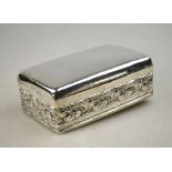 An Edwardian silver cigarette case with Art Nouveau foliate frieze, Horton & Allday, Birmingham