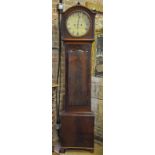 Gaskin, an eight day mahogany cased longcase clock, with 30 cm diam circular painted dial,.