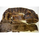 A box of assorted fur collars and cuffs and trimmings,